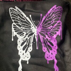 Black butterfly hoodie